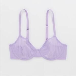 *NWT* Aerie Smoothez Purple Wash Full Coverage Mesh Unlined Underwire Bra